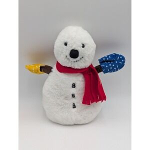 The Polar Express Snowman Plush White Red Scarf Blue Yellow Mittens 8 Inch 2022
